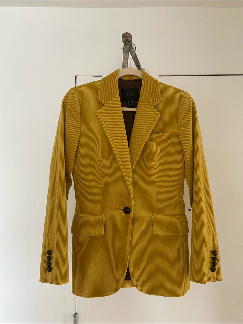 J Crew Collection Wide Corduroy Mustard Blazer